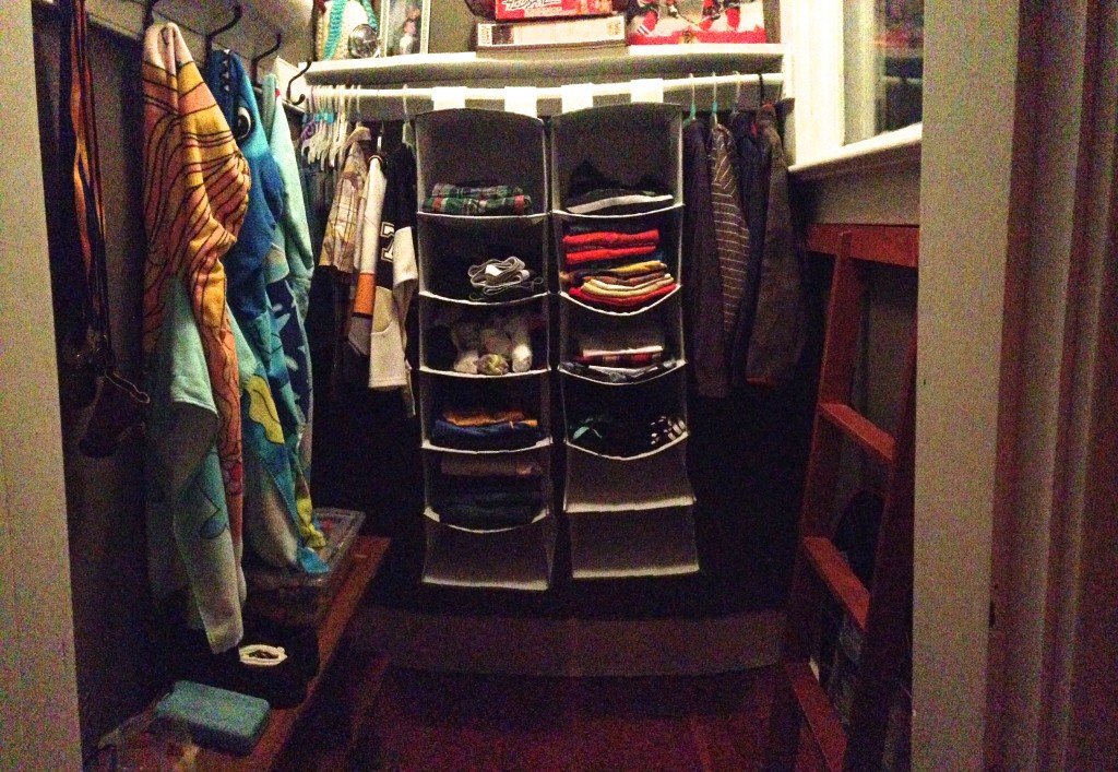 After photo of walk in closet 